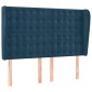 vidaXL Κεφαλάρι με Πτερύγια Σκούρο Μπλε 147x23x118/128 εκ.Βελούδινο