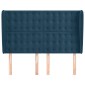 vidaXL Κεφαλάρι με Πτερύγια Σκούρο Μπλε 147x23x118/128 εκ.Βελούδινο