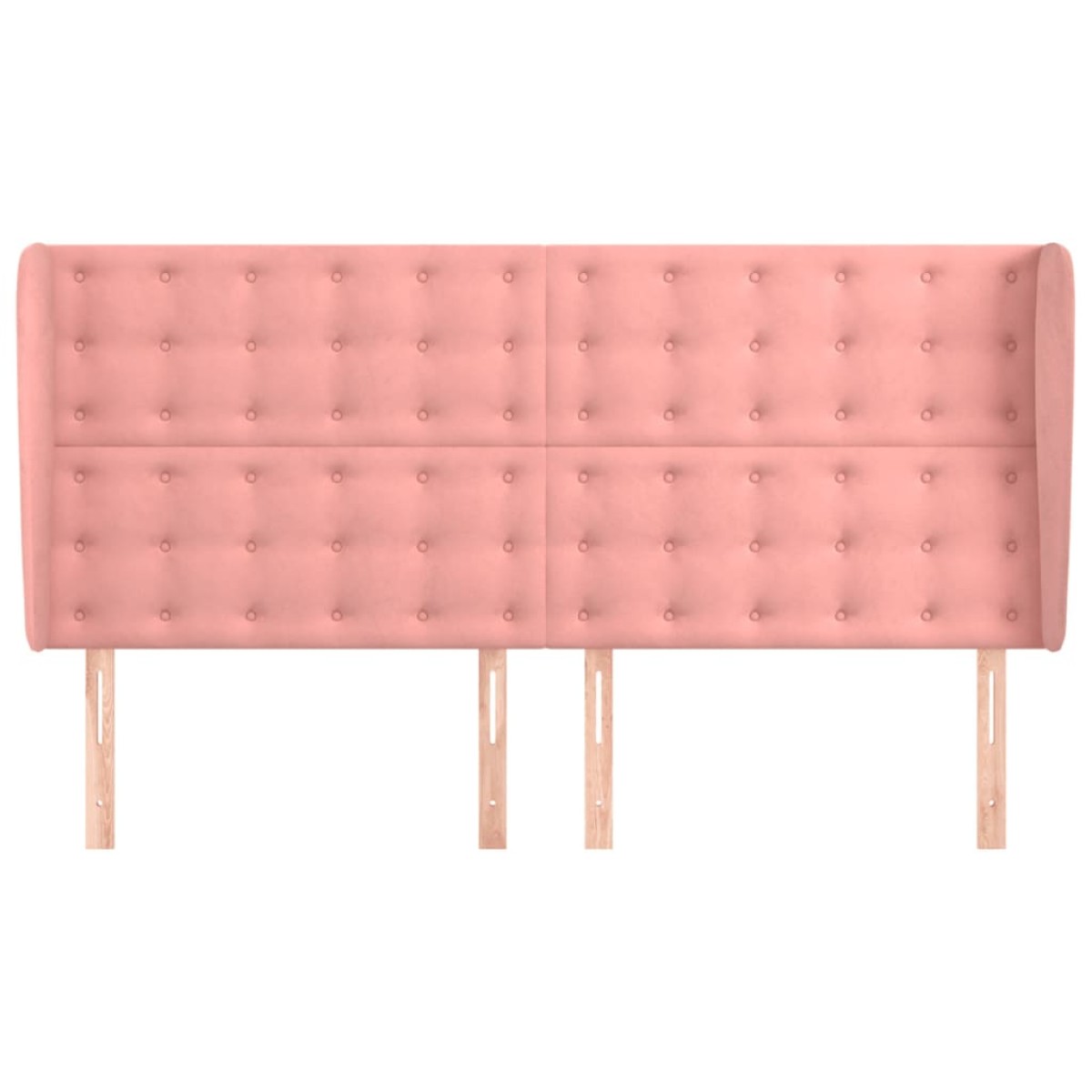vidaXL Κεφαλάρι με Πτερύγια Ροζ 183x23x118/128 εκ. Βελούδινο