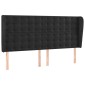 vidaXL Κεφαλάρι με Πτερύγια Μαύρο 203x23x118/128 εκ. Βελούδινο