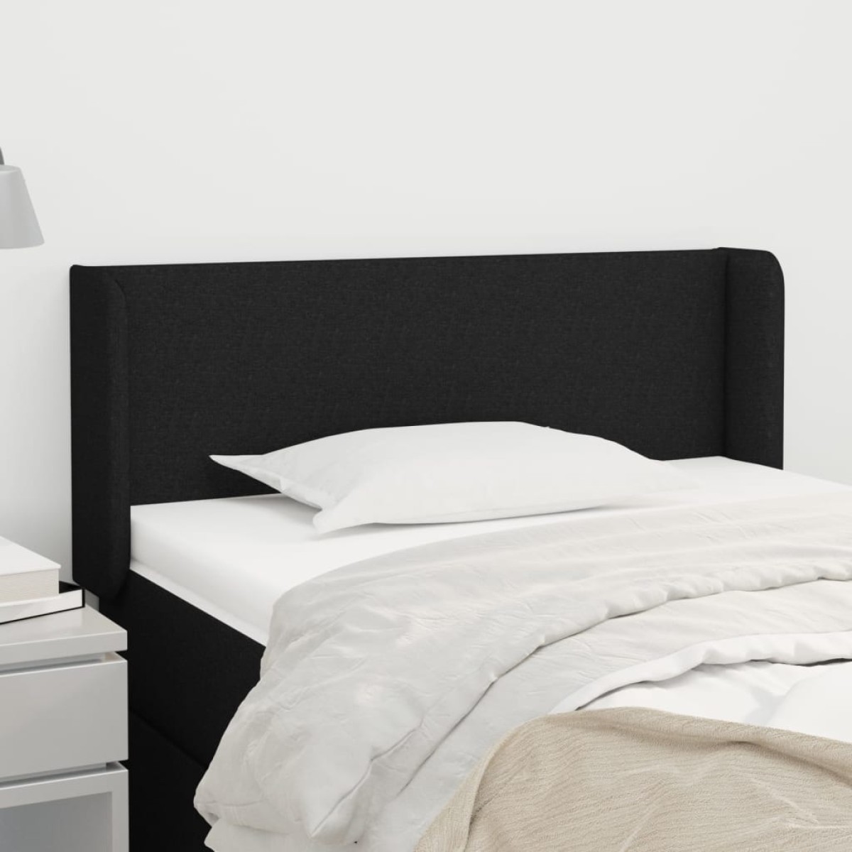 vidaXL Κεφαλάρι με Πτερύγια Μαύρο 83x16x78/88 εκ. Υφασμάτινο