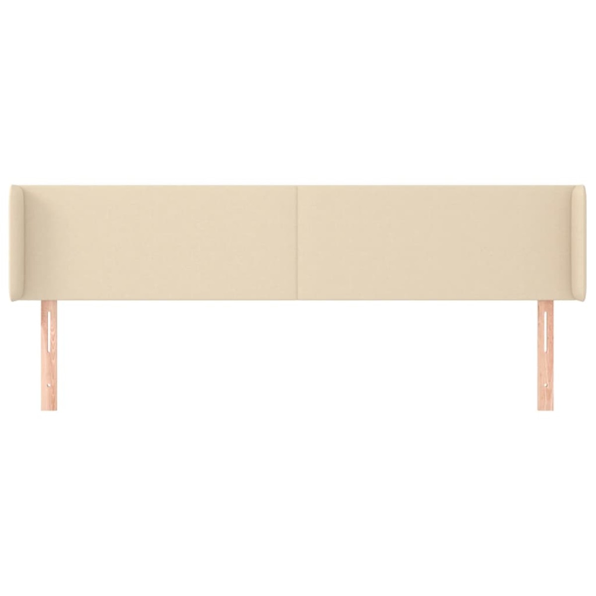 vidaXL Κεφαλάρι με Πτερύγια Κρεμ 163x16x78/88 εκ. Υφασμάτινο