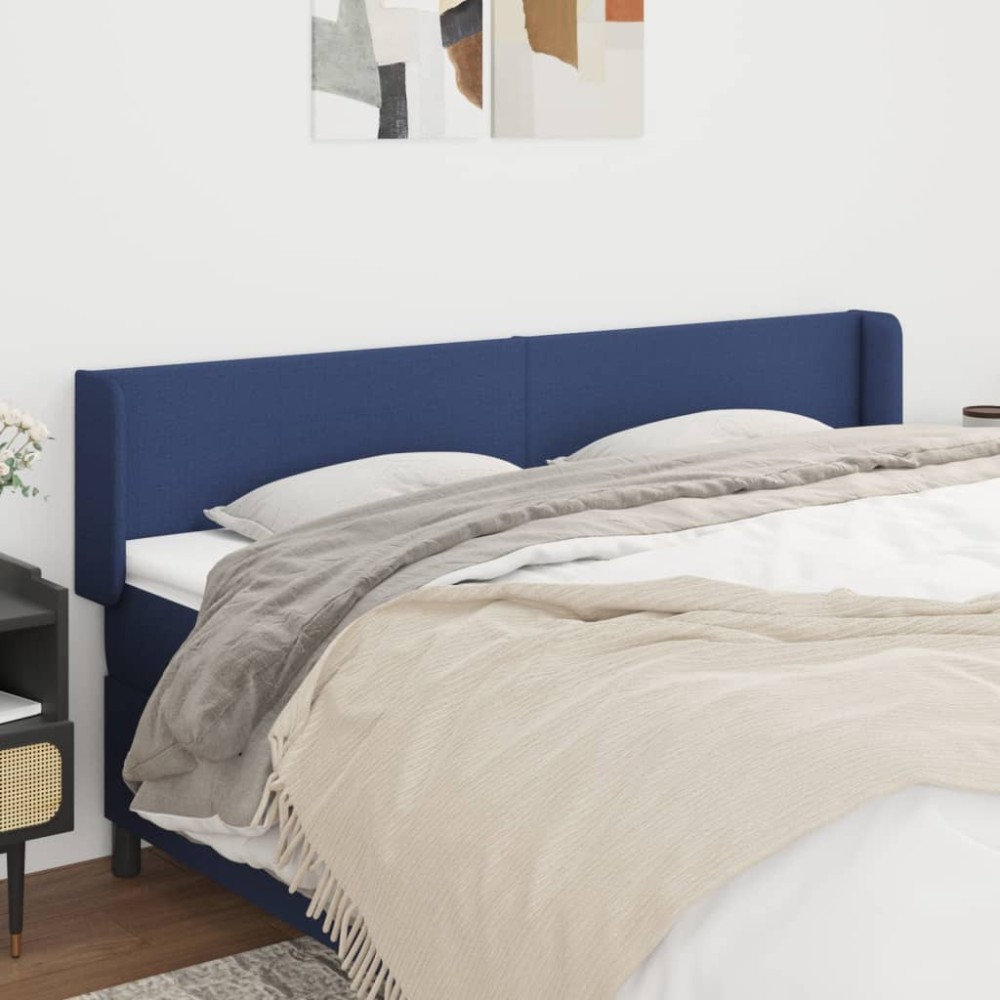 vidaXL Κεφαλάρι με Πτερύγια Μπλε 203x16x78/88 εκ. Υφασμάτινο