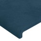 vidaXL Κεφαλάρι με Πτερύγια Σκούρο Μπλε 93x16x78/88 εκ. Βελούδινο