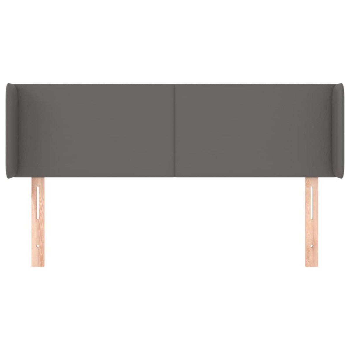 vidaXL Κεφαλάρι με Πτερύγια Γκρι 147x16x78/88 εκ. Συνθετικό Δέρμα