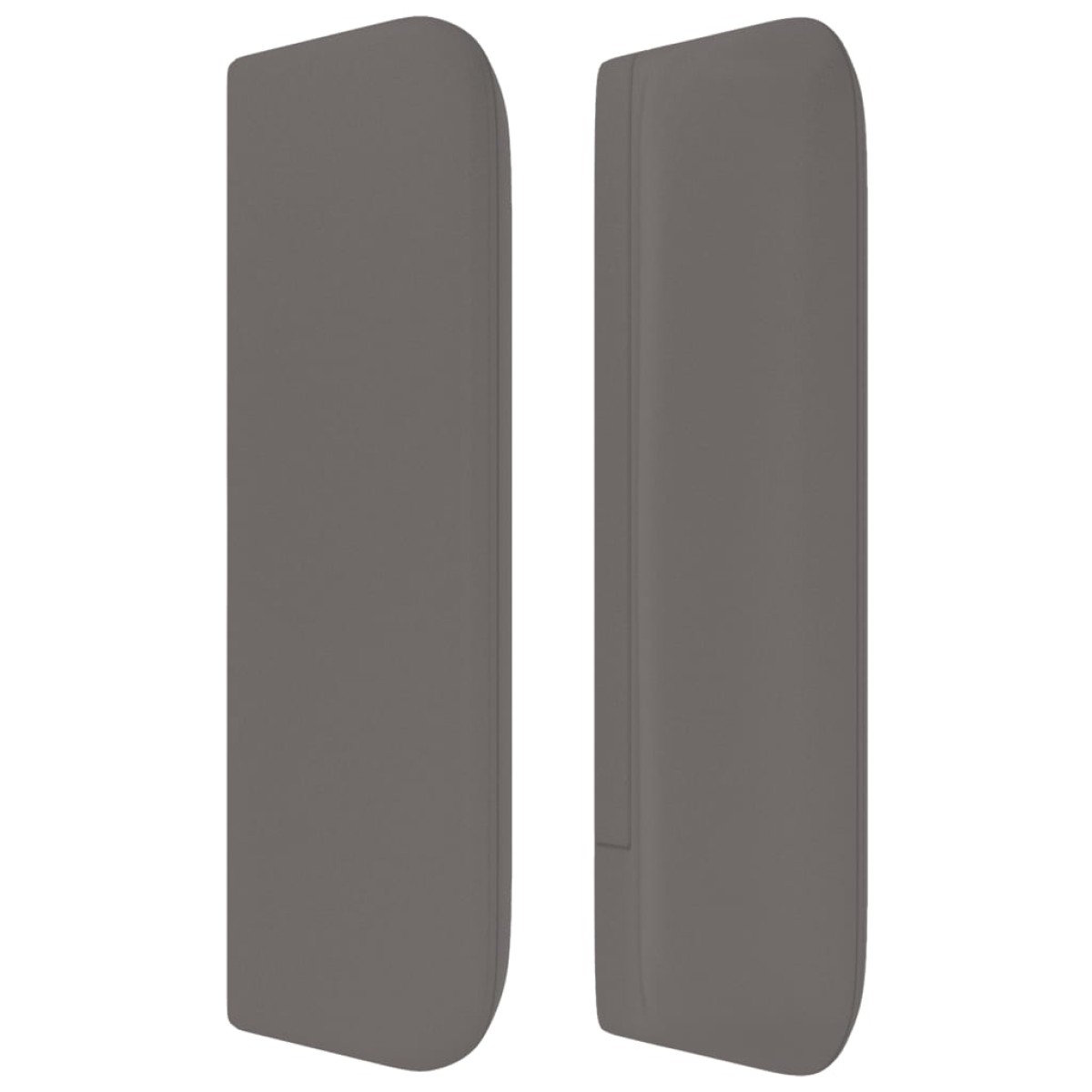 vidaXL Κεφαλάρι με Πτερύγια Γκρι 147x16x78/88 εκ. Συνθετικό Δέρμα