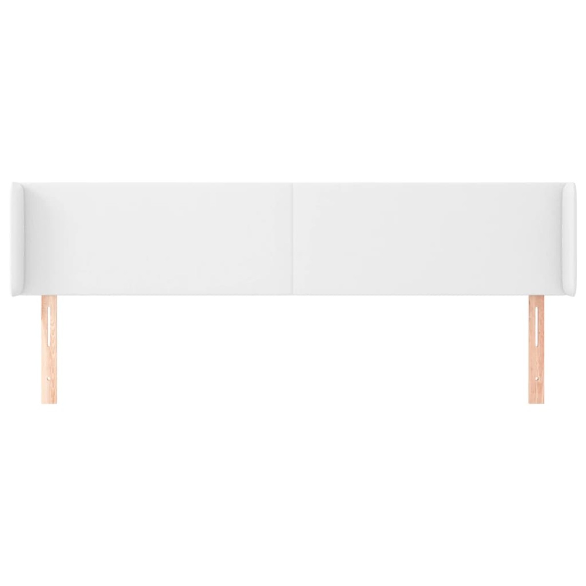 vidaXL Κεφαλάρι με Πτερύγια Λευκό 163x16x78/88 εκ. Συνθετικό Δέρμα