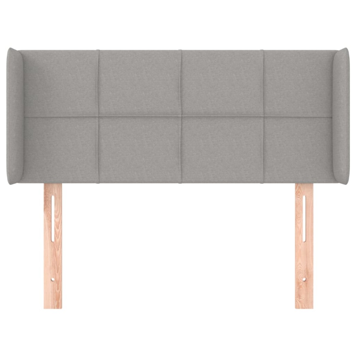 vidaXL Κεφαλάρι με Πτερύγια Ανοιχτό Γκρι 103x16x78/88 εκ. Υφασμάτινο