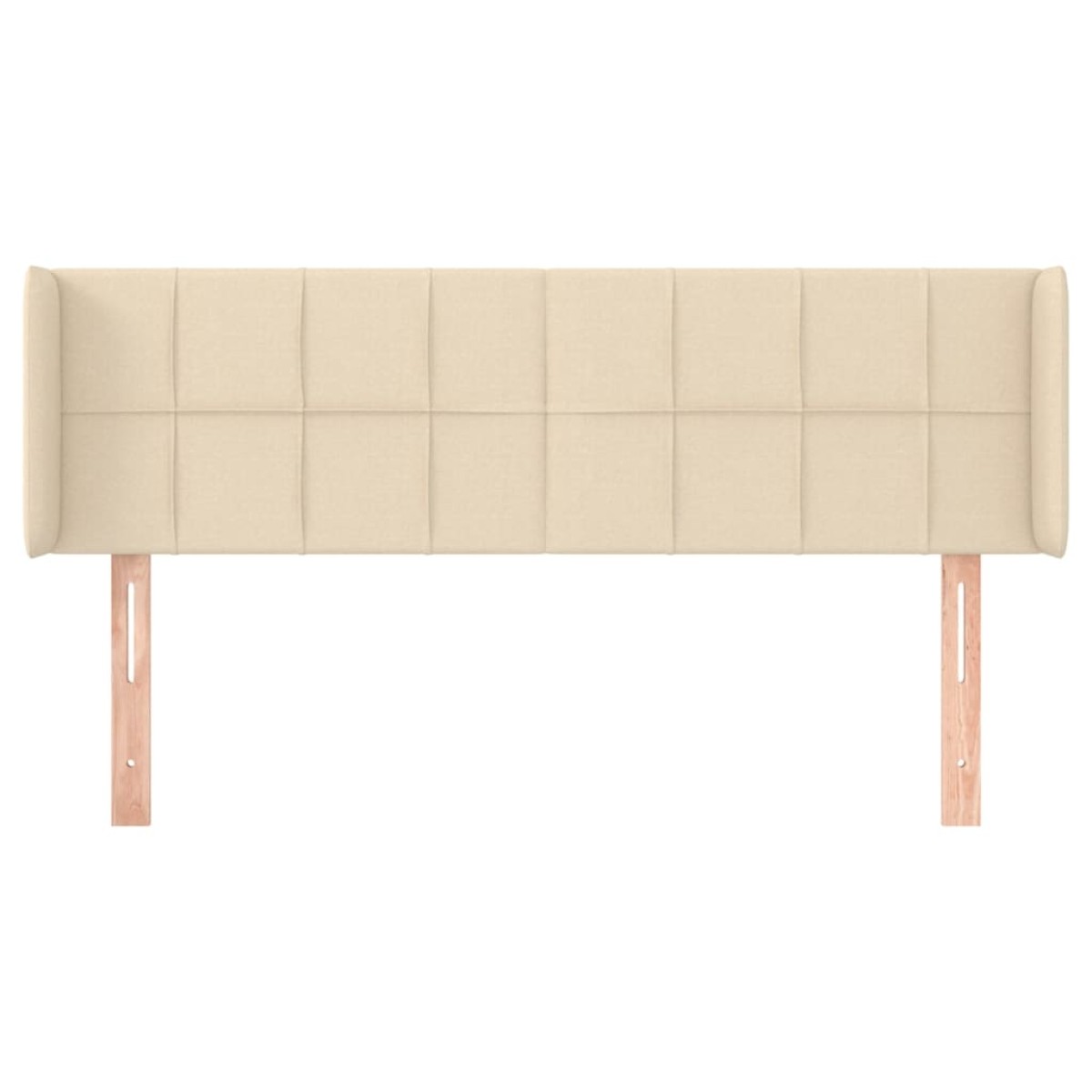 vidaXL Κεφαλάρι με Πτερύγια Κρεμ 147x16x78/88 εκ. Υφασμάτινο