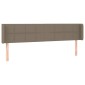 vidaXL Κεφαλάρι με Πτερύγια Taupe 203x16x78/88 εκ. Υφασμάτινο