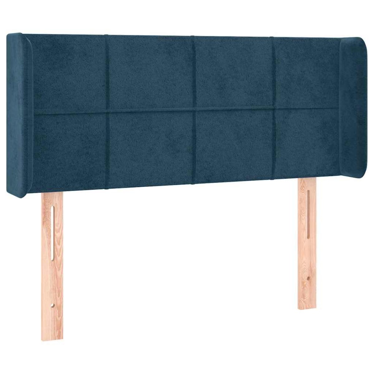 vidaXL Κεφαλάρι με Πτερύγια Σκούρο Μπλε 93x16x78/88 εκ. Βελούδινο