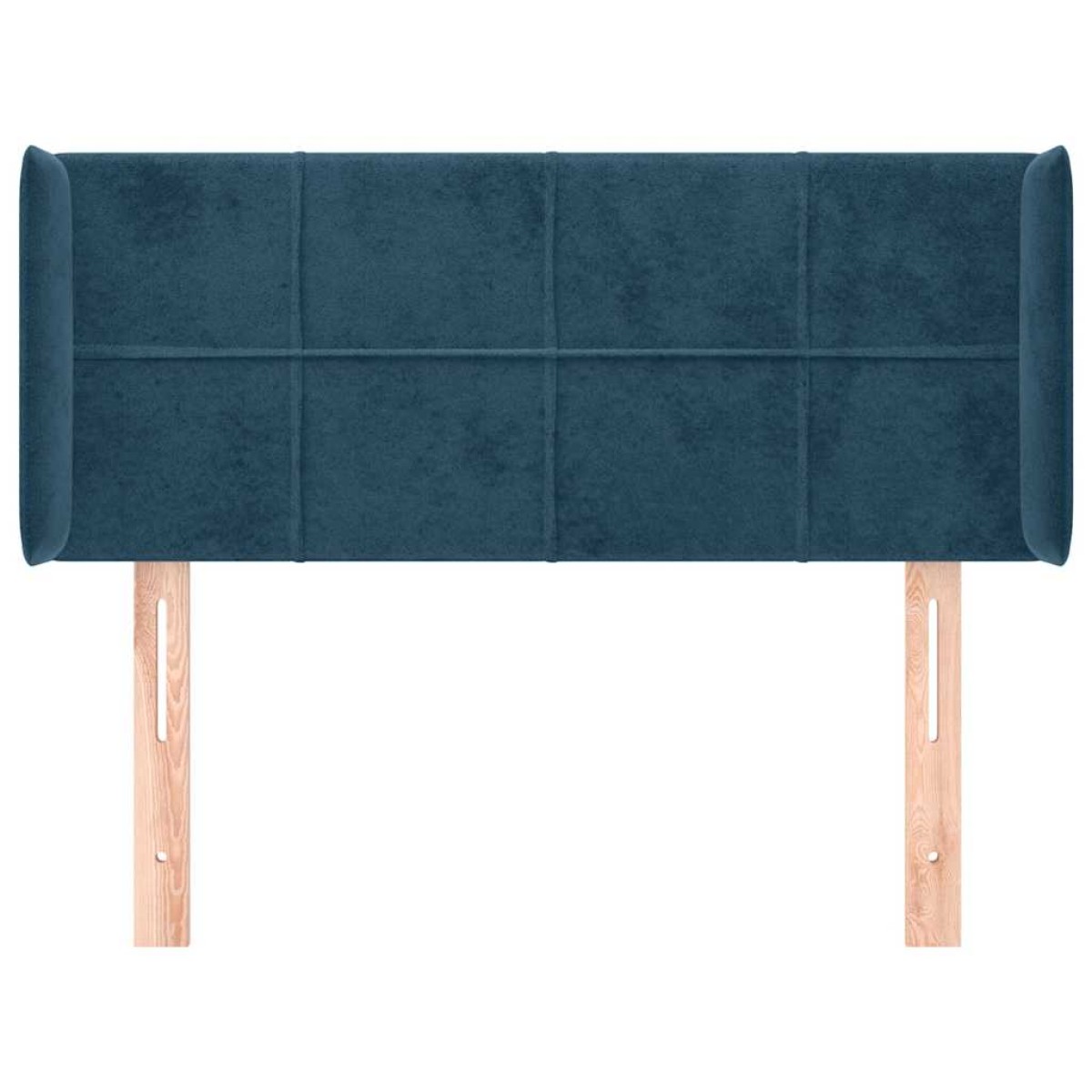 vidaXL Κεφαλάρι με Πτερύγια Σκούρο Μπλε 93x16x78/88 εκ. Βελούδινο