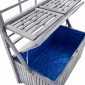 vidaXL Μπαούλο Αποθήκευσης Καφασωτό Γκρι 99x55x160 Μασίφ Ξύλο Ακακίας