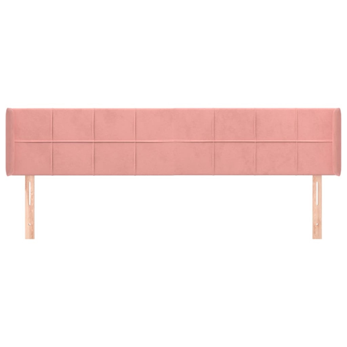vidaXL Κεφαλάρι με Πτερύγια Ροζ 163x16x78/88 εκ. Βελούδινο