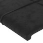 vidaXL Κεφαλάρι με Πτερύγια Μαύρο 183x16x78/88 εκ. Βελούδινο