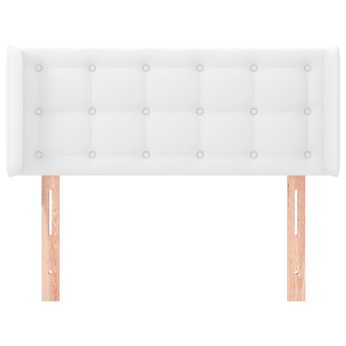 vidaXL Κεφαλάρι με Πτερύγια Λευκό 83x16x78/88 εκ. Συνθετικό Δέρμα