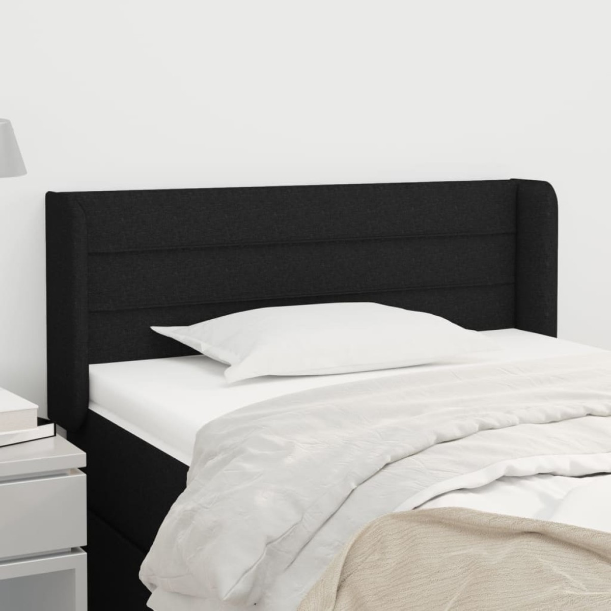 vidaXL Κεφαλάρι με Πτερύγια Μαύρο 103x16x78/88 εκ. Υφασμάτινο