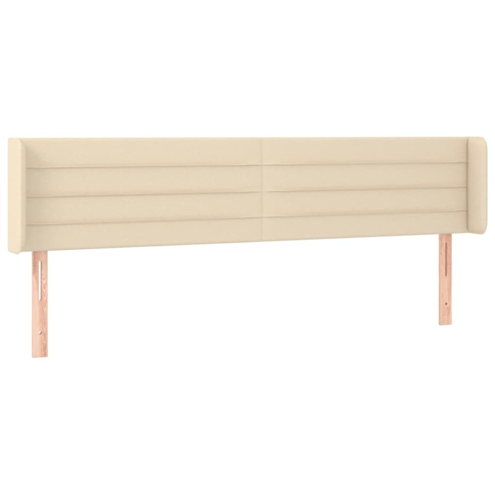 vidaXL Κεφαλάρι με Πτερύγια Κρεμ 203x16x78/88 εκ. Υφασμάτινο
