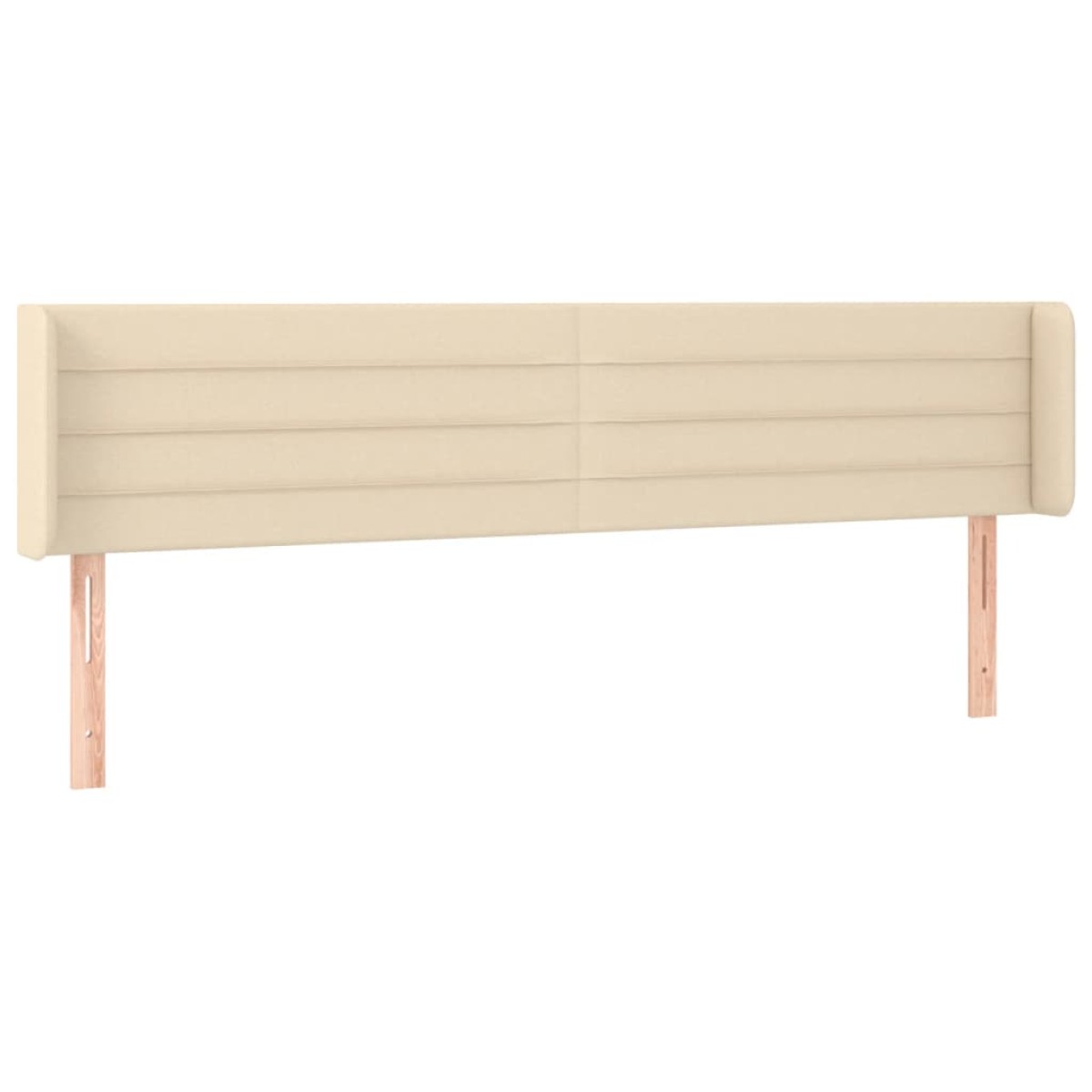 vidaXL Κεφαλάρι με Πτερύγια Κρεμ 203x16x78/88 εκ. Υφασμάτινο