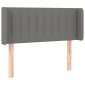 vidaXL Κεφαλάρι με Πτερύγια Σκούρο Γκρι 93x16x78/88 εκ. Υφασμάτινο