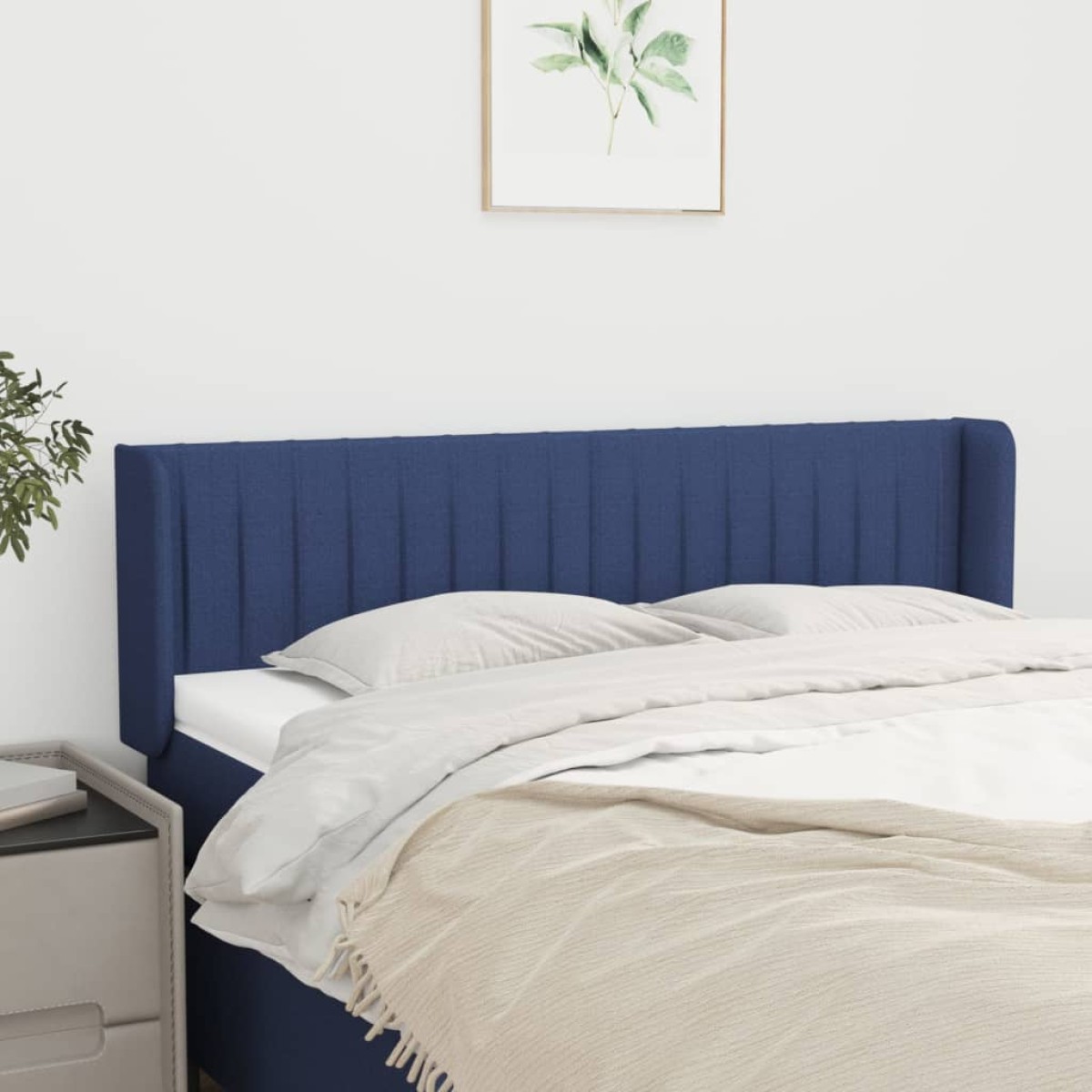vidaXL Κεφαλάρι με Πτερύγια Μπλε 147x16x78/88 εκ. Υφασμάτινο