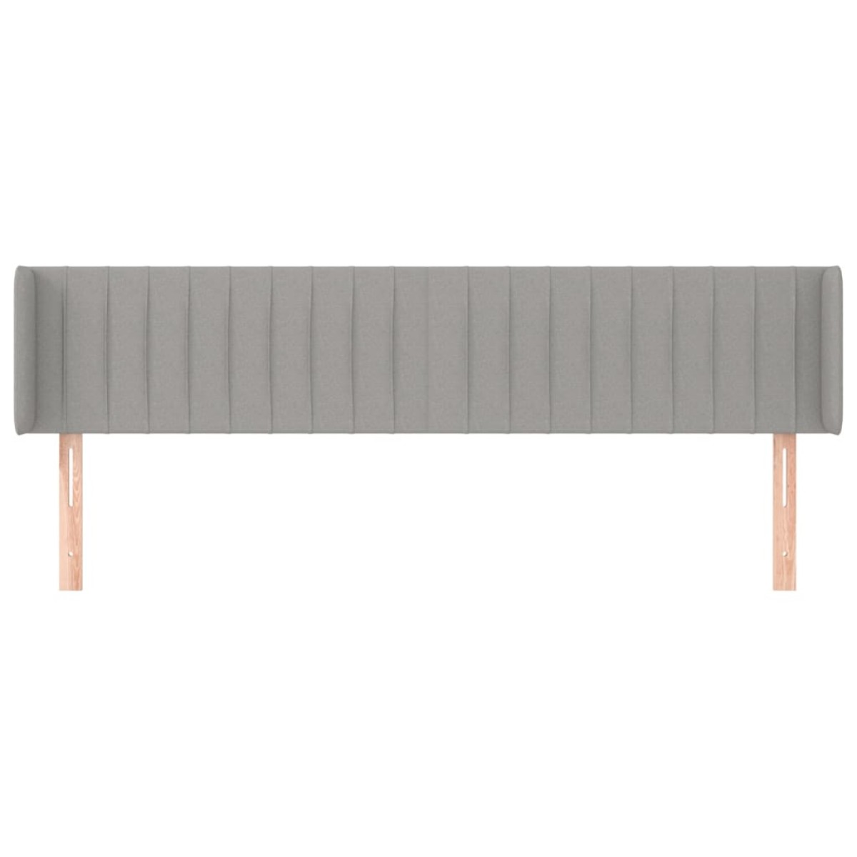 vidaXL Κεφαλάρι με Πτερύγια Ανοιχτό Γκρι 163x16x78/88 εκ. Υφασμάτινο