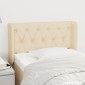 vidaXL Κεφαλάρι με Πτερύγια Κρεμ 83x16x78/88 εκ. Υφασμάτινο