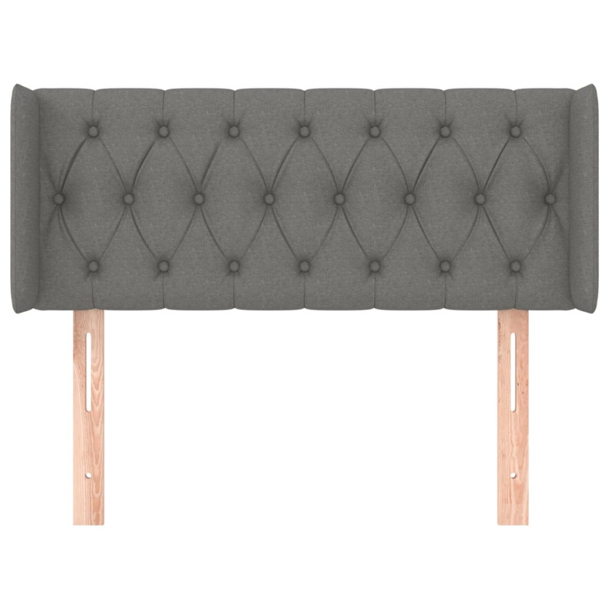 vidaXL Κεφαλάρι με Πτερύγια Σκούρο Γκρι 93x16x78/88 εκ. Υφασμάτινο