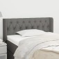 vidaXL Κεφαλάρι με Πτερύγια Σκούρο Γκρι 93x16x78/88 εκ. Υφασμάτινο