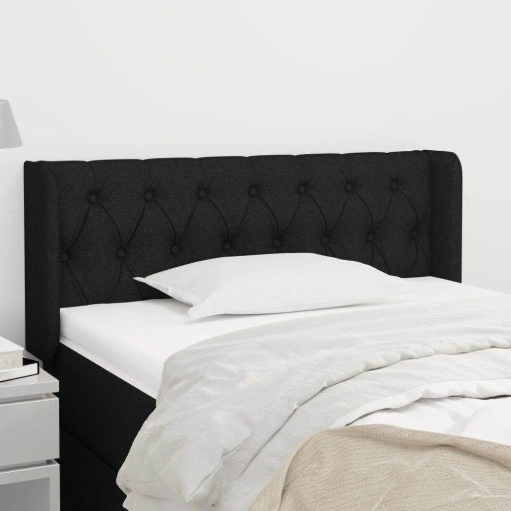 vidaXL Κεφαλάρι με Πτερύγια Μαύρο 93x16x78/88 εκ. Υφασμάτινο
