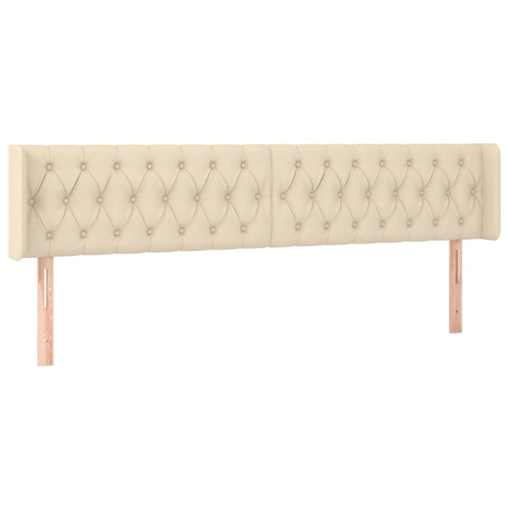 vidaXL Κεφαλάρι με Πτερύγια Κρεμ 203x16x78/88 εκ. Υφασμάτινο