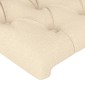 vidaXL Κεφαλάρι με Πτερύγια Κρεμ 203x16x78/88 εκ. Υφασμάτινο