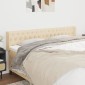 vidaXL Κεφαλάρι με Πτερύγια Κρεμ 203x16x78/88 εκ. Υφασμάτινο