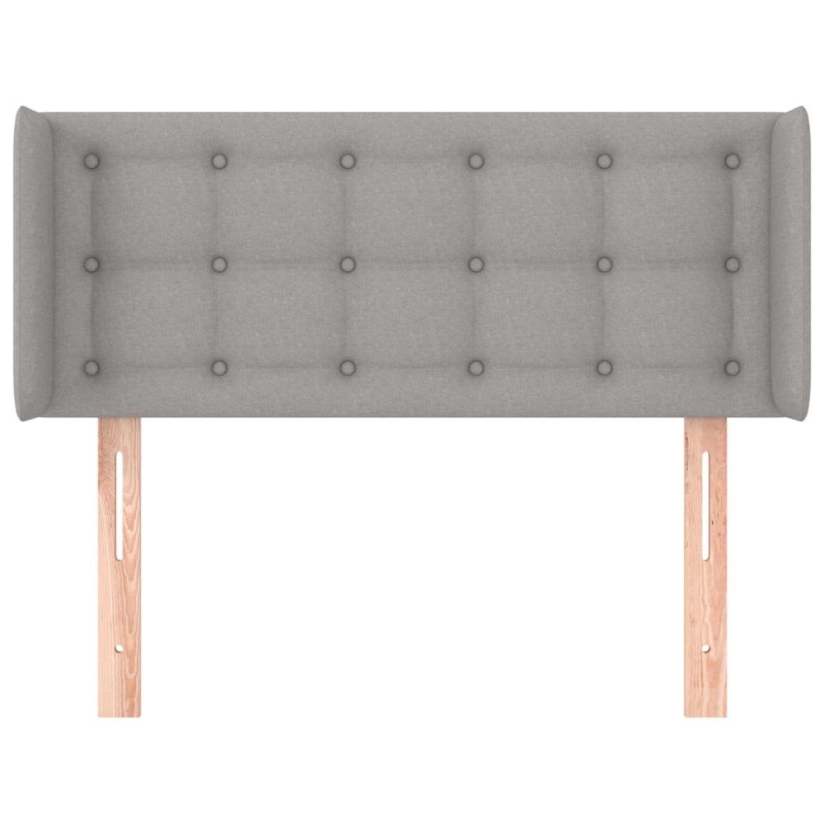 vidaXL Κεφαλάρι με Πτερύγια Ανοιχτό Γκρι 93x16x78/88 εκ. Υφασμάτινο