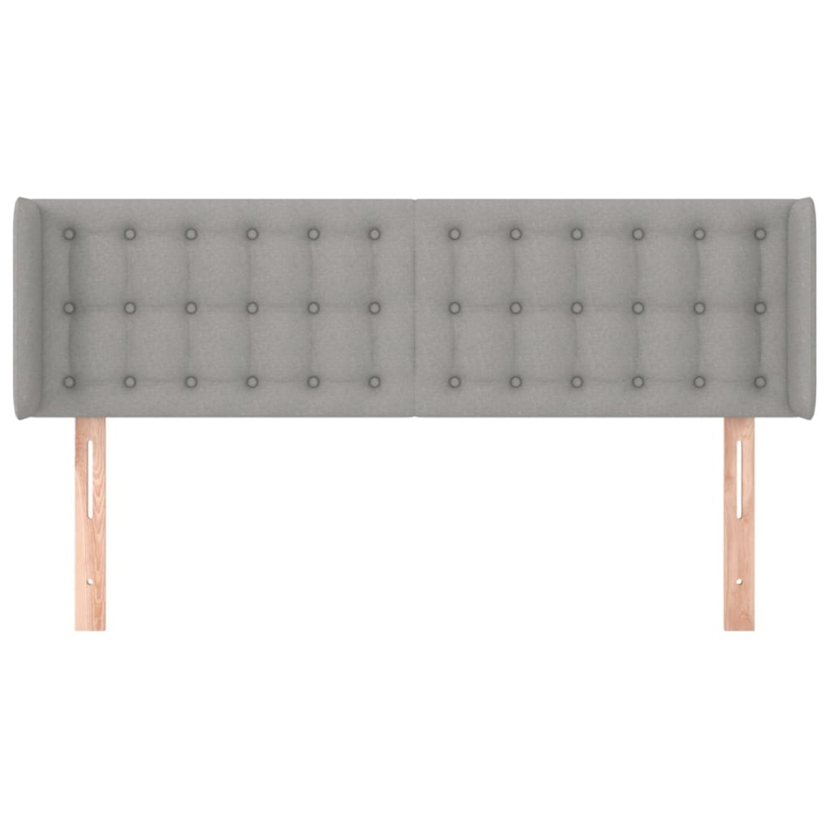 vidaXL Κεφαλάρι με Πτερύγια Ανοιχτό Γκρι 147x16x78/88 εκ. Υφασμάτινο