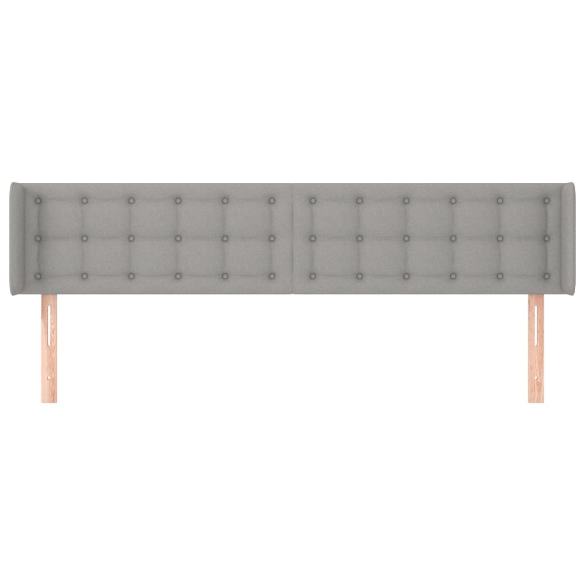 vidaXL Κεφαλάρι με Πτερύγια Ανοιχτό Γκρι 163x16x78/88 εκ. Υφασμάτινο