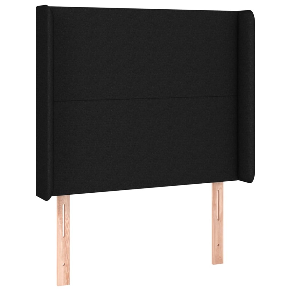vidaXL Κεφαλάρι με Πτερύγια Μαύρο 83x16x118/128 εκ. Υφασμάτινο