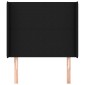 vidaXL Κεφαλάρι με Πτερύγια Μαύρο 83x16x118/128 εκ. Υφασμάτινο