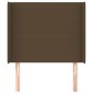 vidaXL Κεφαλάρι με Πτερύγια Σκούρο Καφέ 83x16x118/128 εκ. Υφασμάτινο