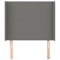 vidaXL Κεφαλάρι με Πτερύγια Σκούρο Γκρι 103x16x118/128 εκ. Υφασμάτινο
