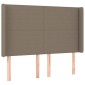 vidaXL Κεφαλάρι με Πτερύγια Taupe 147x16x118/128 εκ. Υφασμάτινο