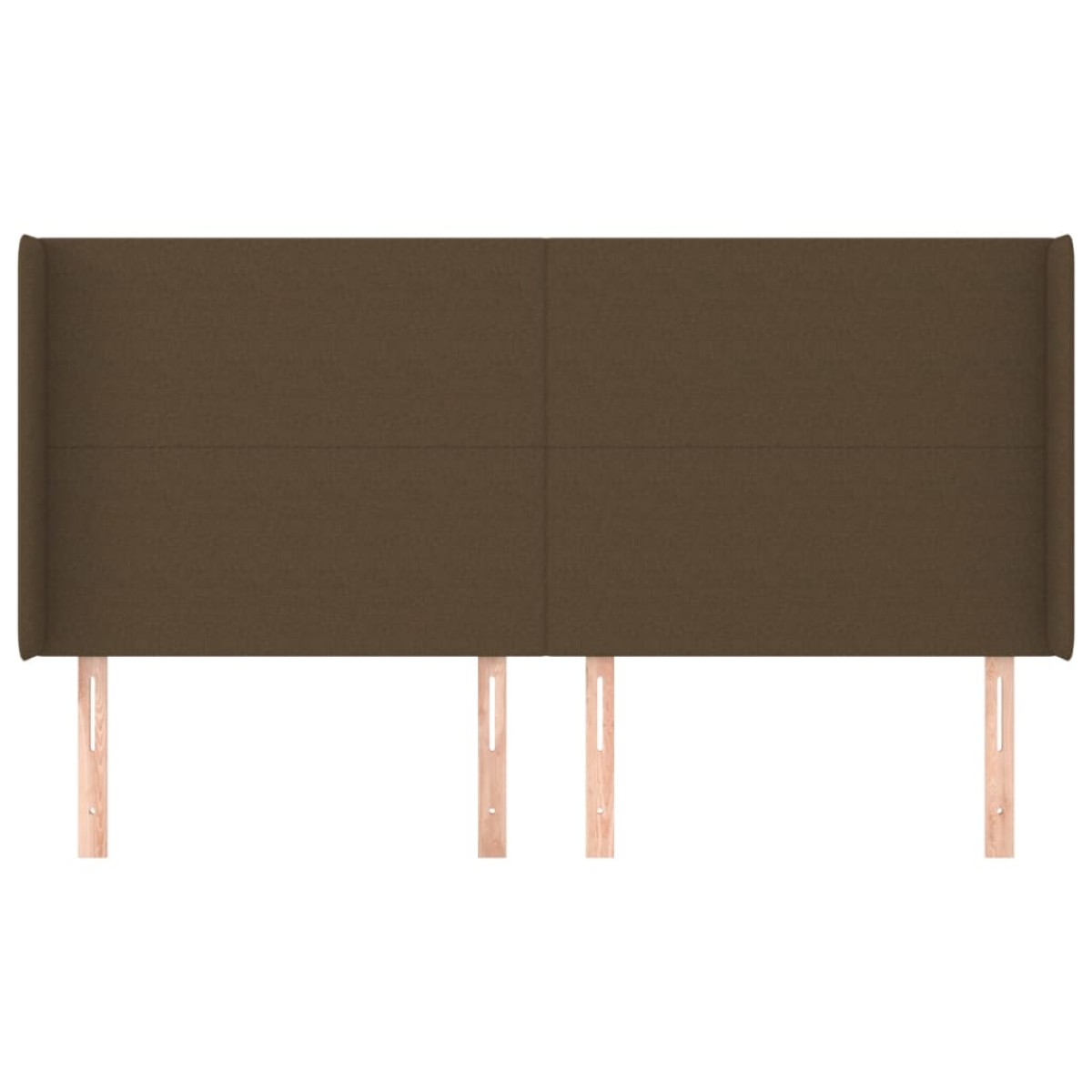 vidaXL Κεφαλάρι με Πτερύγια Σκούρο Καφέ 183x16x118/128 εκ. Υφασμάτινο