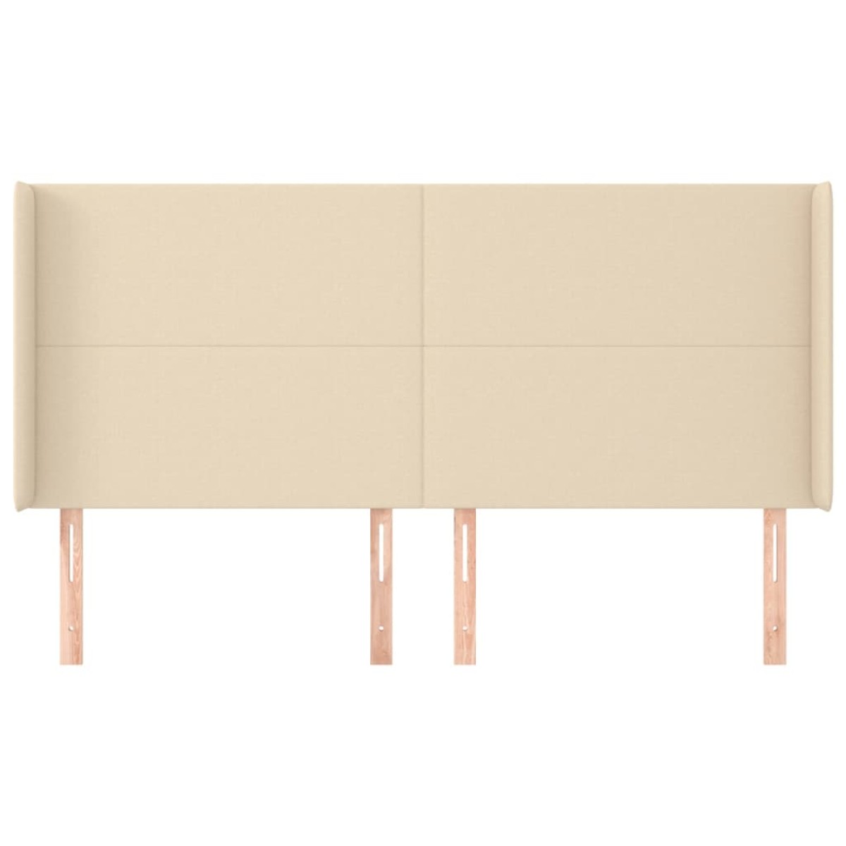 vidaXL Κεφαλάρι με Πτερύγια Κρεμ 183x16x118/128 εκ. Υφασμάτινο