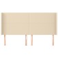 vidaXL Κεφαλάρι με Πτερύγια Κρεμ 183x16x118/128 εκ. Υφασμάτινο