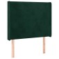vidaXL Κεφαλάρι με Πτερύγια Πράσινο 93x16x118/128 εκ. Βελούδινο