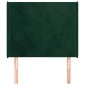 vidaXL Κεφαλάρι με Πτερύγια Πράσινο 93x16x118/128 εκ. Βελούδινο
