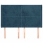 vidaXL Κεφαλάρι με Πτερύγια Σκούρο Μπλε 147x16x118/128 εκ. Βελούδινο