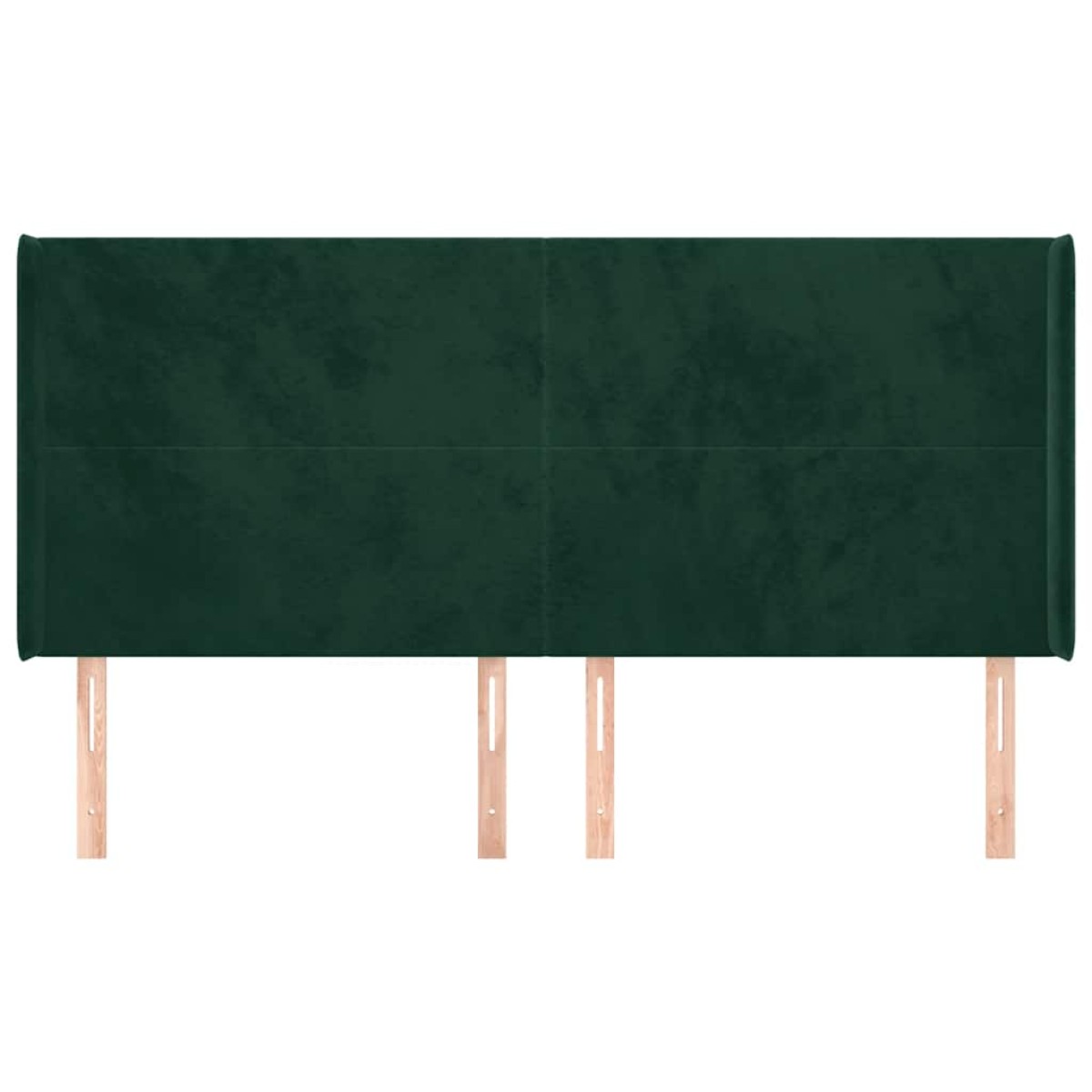 vidaXL Κεφαλάρι με Πτερύγια Πράσινο 163x16x118/128 εκ. Βελούδινο