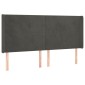 vidaXL Κεφαλάρι με Πτερύγια Σκούρο Γκρι 183x16x118/128 εκ. Βελούδινο