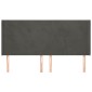 vidaXL Κεφαλάρι με Πτερύγια Σκούρο Γκρι 183x16x118/128 εκ. Βελούδινο